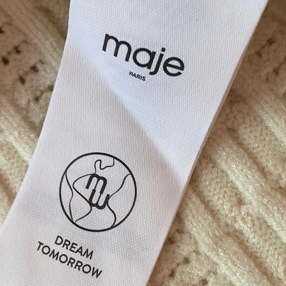 MAJE Martingale‎ Sleeveless Knitted Cardigan Sweater Vest